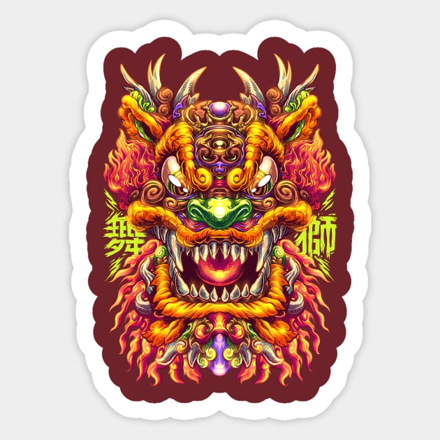 Lion Dance Sticker by GRVS Studio